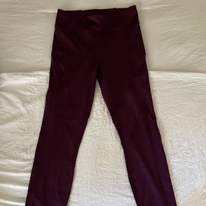 Fabletics burgundy leggings